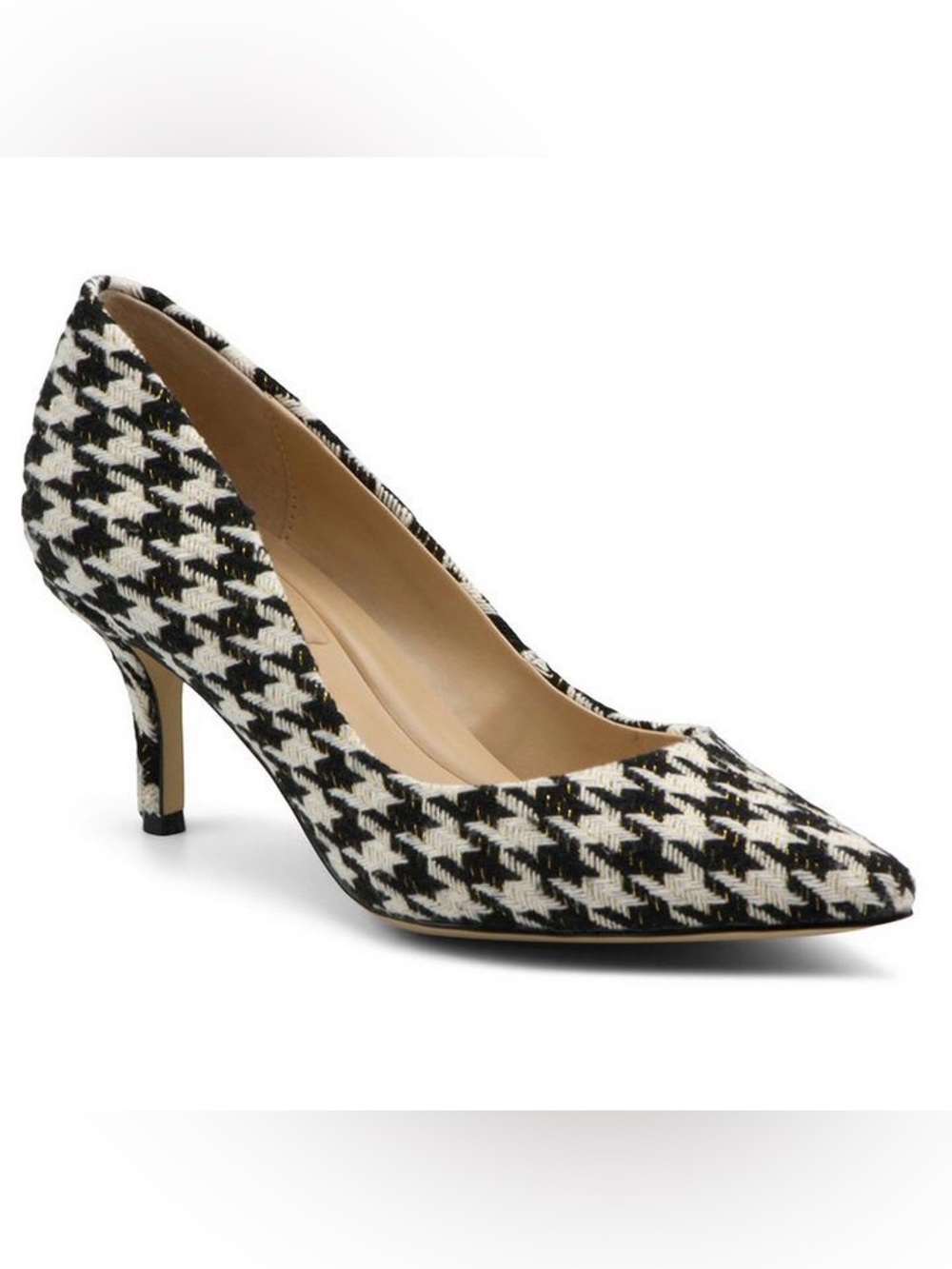 NWOB Charles David Angelica Black and White Houndstooth Pointed Toe Pumps Size 9